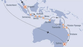 Golfkreuzfahrt von Sydney nach Singapur